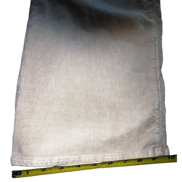 AG Adriano Goldschmied Women's Beige Corduroy Pants Boot Cut 31R Designer 34" - Picture 7 of 9